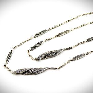 JOHN HARDY Sterling Silver Bamboo Woven Sautoir Necklace